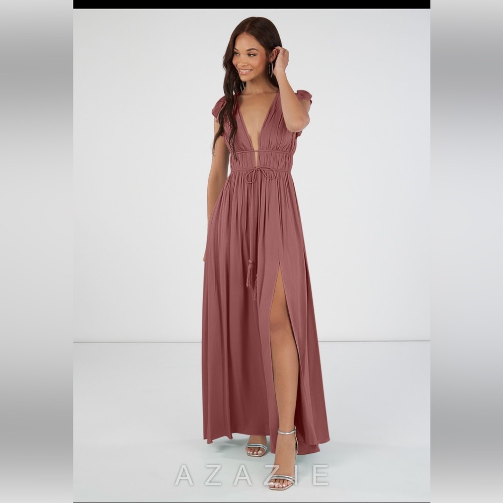 Azazie Santorini Dress in Desert Rose